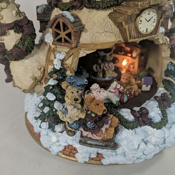 Boyd's Bears Silent Night Musical Light Teapot Figure Christmas Music Box Rotate - Picture 9 of 16